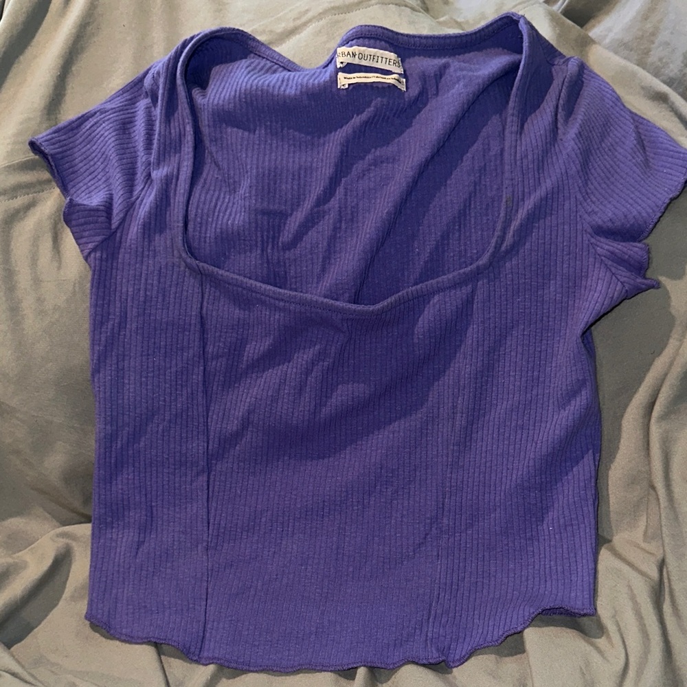 Urban Outfitters Purple Ribbed Top Size Small